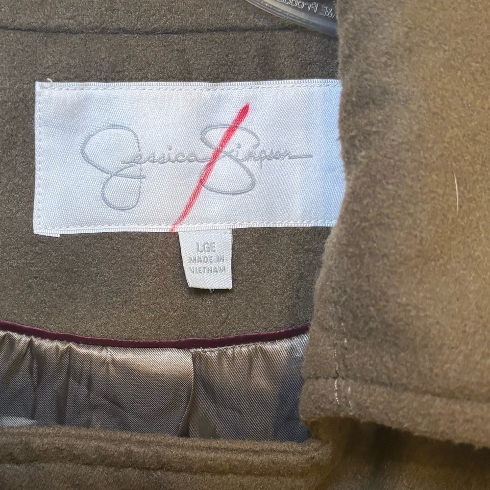 Jessica Simpson Olive Pea Coat - Picture 2 of 6